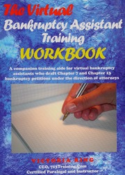 The Virtual Bankruptcy Assistant Training Workbook Ring Victoria