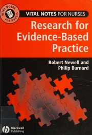 Vital Notes For Nurses Research For Evidencebased Practice Newell