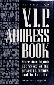 Vip Address Book Wiggins James M 1933