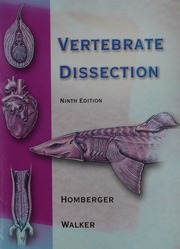 Vertebrate Dissection Homberger Dominique G Walker Warren F Warren Franklin Walker