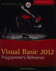 Visual Basic 2012 Programmers Reference Stephens Rod 1961