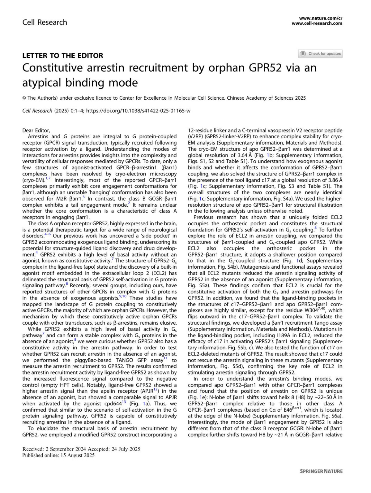 Constitutive Arrestin Recruitment By Orphan Gpr52 Via An Atypical Binding Mode Xi Lin Xiaohu Wei Ning Pu Ling Wang Zhibin Zhang Cuixia Li Yang Yue Junlin Liu Qiwen Tan Qianqian Sun Fei Xu