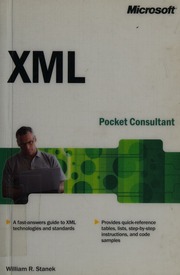 Xml Pocket Consultant 1 Edition Stanek William R