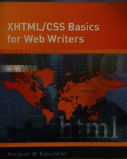 Xhtmlcss Basics For Web Writers 1 Edition Batschelet Margaret