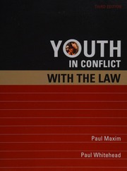 Youth In Conflict With The Law 3rd Ed Maxim Paul S 1950 Whitehead