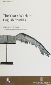 The Years Work In English Studies Covering Work Published In 2007 Vol 88 Baker