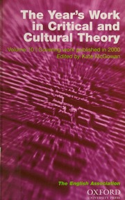 The Years Work In Critical And Cultural Theory Vol 10 Mcgowan