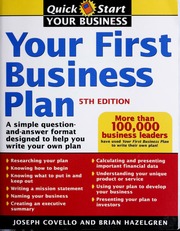 Your First Business Plan A Simple Questionandanswer Format Designed To Help You Write Your Own Plan 5 Edition Covello