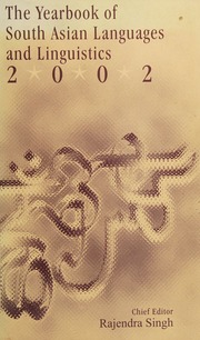 The Yearbook Of South Asian Languages And Linguistics 2002 Singh