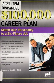Your 100000 Career Plan Match Your Personality To A Six Figure Job Shatkin