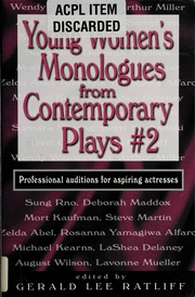 Young Womens Monologues From Contemporary Plays 2 Professional Auditions For Aspiring Actresses 1 Edition Ratliff