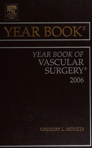 Year Book Of Vascular Surgery 2006 1 Edition Moneta Gregory L