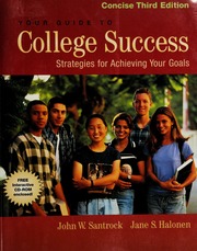 Your Guide To College Success Strategies For Achieving Your Goals 4 Edition Santrock