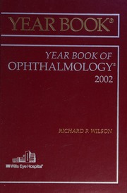 The Year Book Of Ophthalmology 2002 Wilson Richard P