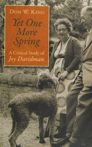 Yet One More Spring A Critical Study Of Joy Davidman King Don W