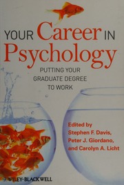 Your Career In Psychology Putting Your Graduate Degree To Work Davis