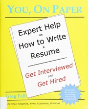 You On Paper Expert Help On How To Write A Resume Fall Greg