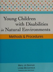 Young Children With Disabilities In Natural Environments Methods Procedures Noonan