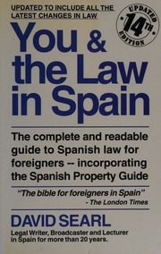 You The Law In Spain 14rev Ed Edition Searl David