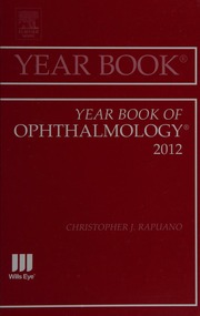 The Year Book Of Ophthalmology 2012 Rapuano Christopher J
