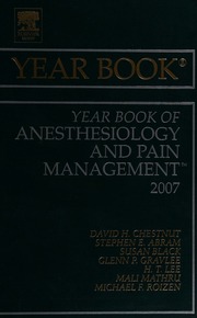 Year Book Of Anesthesiology And Pain Management 1 Edition Chestnut