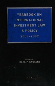 Yearbook On International Investment Law Policy Monograph Sauvant