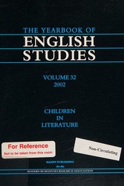The Yearbook Of English Studies Vol32 Children In Literature Bradbury