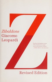Zibaldone Leopardi Giacomo 17981837 Author Caesar Michael Editor Dintino