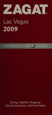 Zagat 2009 Las Vegas Zagat Survey