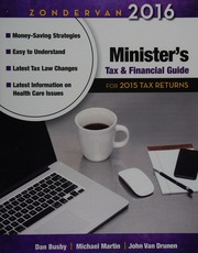 Zondervan 2016 Ministers Tax Financial Guide For 2015 Tax Returns Busby