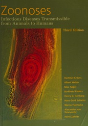 Zoonoses Infectious Diseases Transmissible From Animals To Humans 3 Edition Krauss