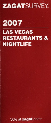 2007 Las Vegas Restaurants Nightlife Zagat Survey Firm Rinella