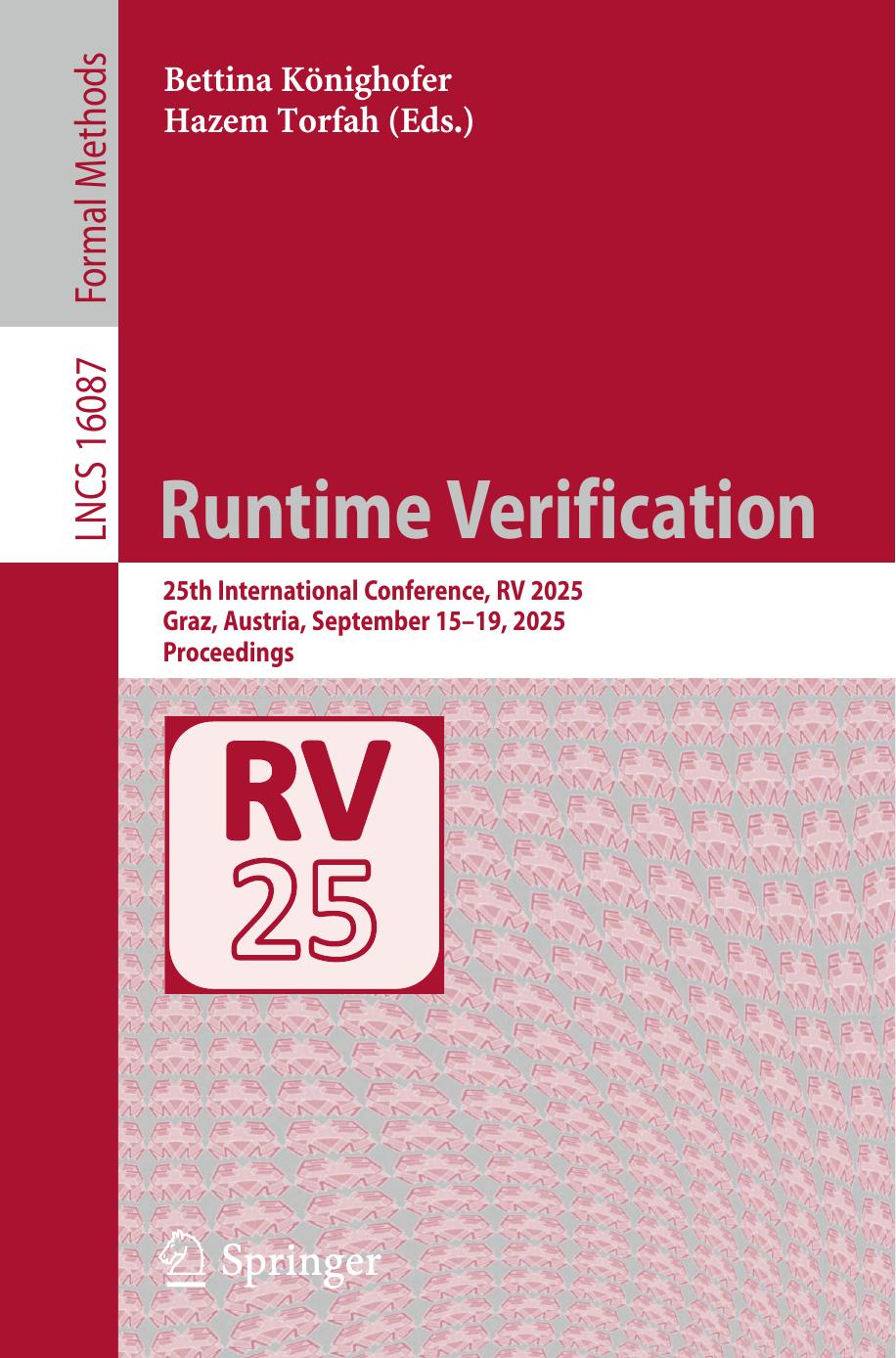 Runtime Verification 25th International Conference Rv 2025 Graz Austria September 1519 2025 Proceedings 1st Edition Bettina Könighofer Hazem Torfah