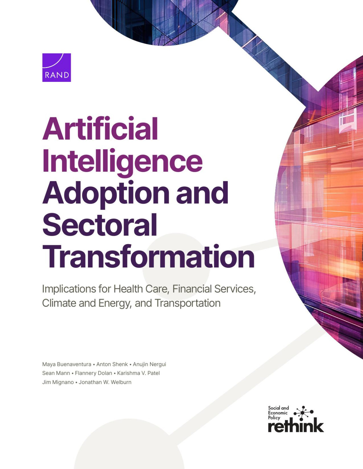 Artificial Intelligence Adoption And Sectoral Transformation Implications For Health Care Financial Services Climate And Energy And Transportation Maya Buenaventura