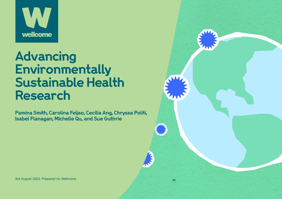 Advancing Environmentally Sustainable Health Research Report August 2023 Pamina Smith