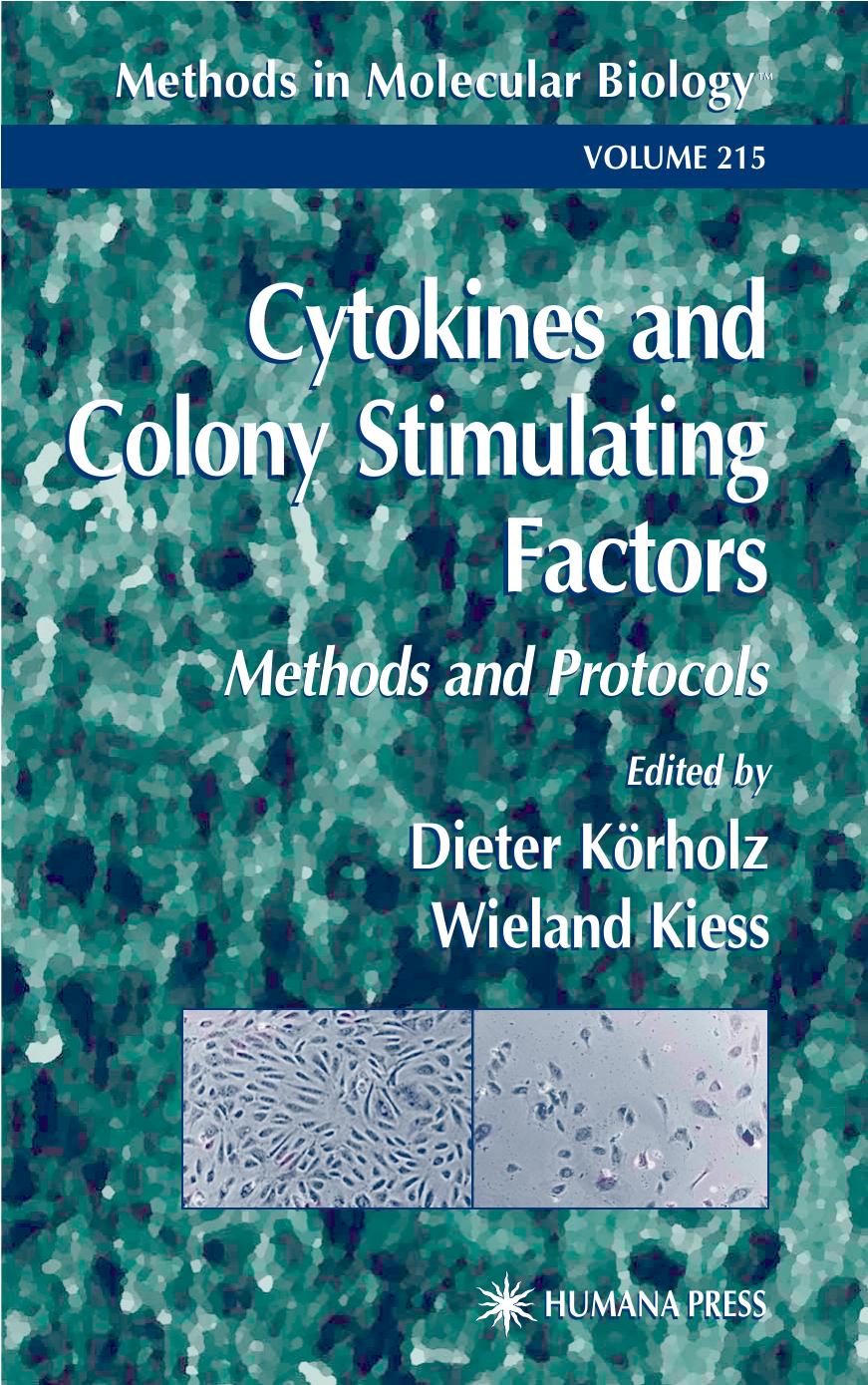 Cytokines And Colony Stimulating Factors Dieter Körholz Wieland Kiess