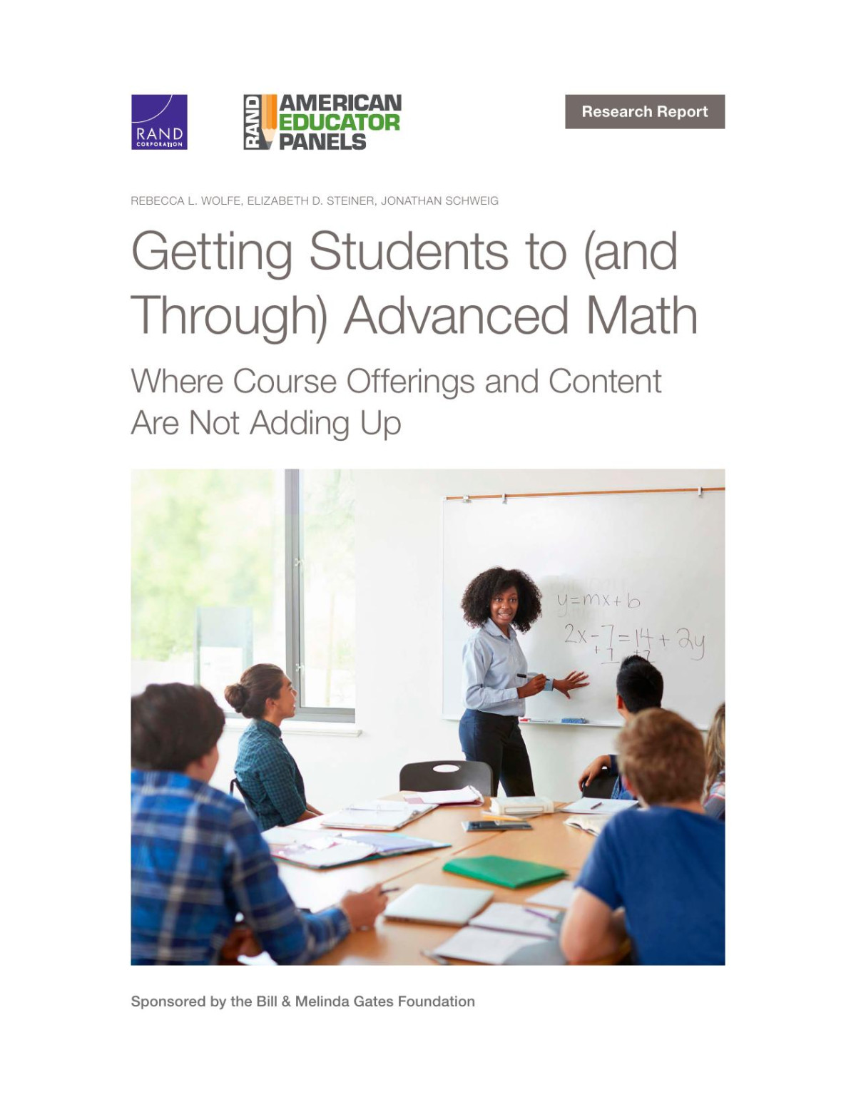 Getting Students To And Through Advanced Math Where Course Offerings And Content Are Not Adding Up Rebecca L Wolfe