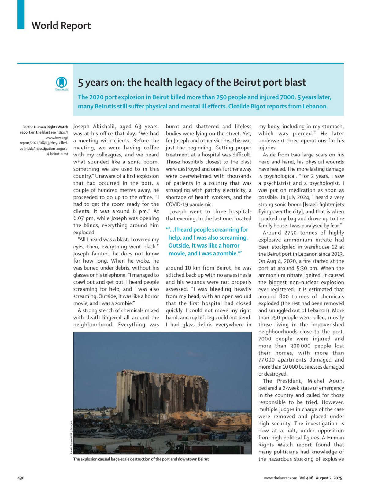 5 Years On The Health Legacy Of The Beirut Port Blast Clotilde Bigot