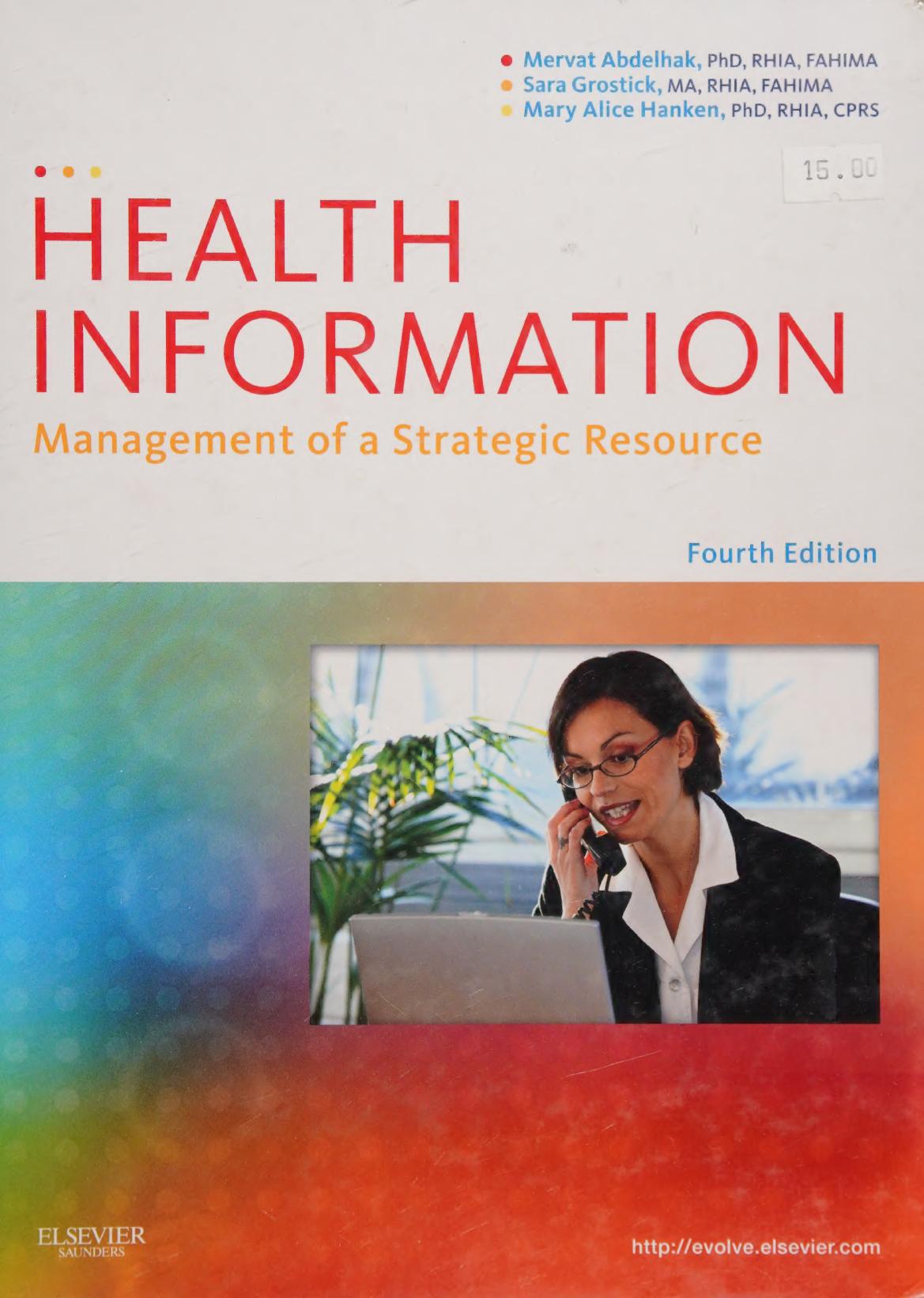 Health Information Management Of A Strategic Resource 4th Edition Mervat Abdelhak