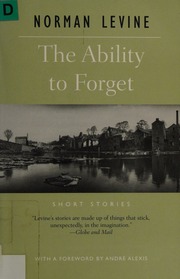 The Ability To Forget Short Stories Levine Norman 19232005