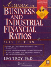 Almanac Of Business And Industrial Financial Ratios 44th Annual Ed 2013 Ed Troy