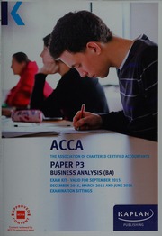 Acca Paper P3 Business Analysis Unknown