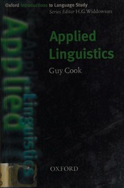 Applied Linguistics Cook Guy Guy W D