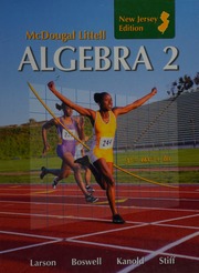 Algebra 2 Pennsylvania Student Ed Larson Ron 1941 Mcdougal Littell