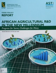 African Agricultural Rd In The New Millennium Progress For Some Challenges For Many Beintema
