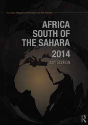 Africa South Of The Sahara 2014 Europa Publications Limited Editor