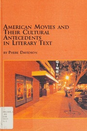 American Movies And Their Cultural Antecedents In Literary Text Davidson