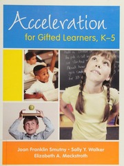 Acceleration For Gifted Learners K5 Smutny Joan F Walker Sally Yahnke