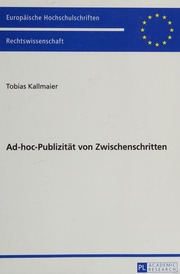 Adhocpublizitat Von Zwischenschritten Kallmaier Tobias