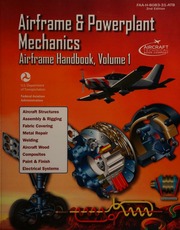 Airframe Powerplant Mechanics Handbook Airframe Volume 1 Of 2 United States Federal Aviation Administration